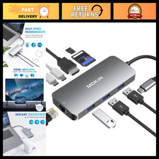 9-in-1 USB C Hub HDMI Adapter, 3 USB Ports, RJ45 Ethernet, SD/TF Reader, 100W PD picture
