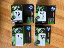 New   4 X HP 932XL Black High Yield Ink Cartridge, Prints Up to 1,000 Pages picture