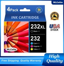 4PK 232XL 232 Ink Cartridges Combo Pack Replacement for Epson WorkForce WF-2950 picture
