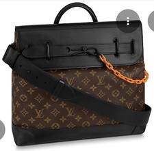 Louis Vuitton Monogram Steamer Messenger Virgil Abloh Orange Chain Bag (As-Is) picture
