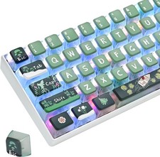 Green Pudding Keycaps - Translucent 118 Key Profile Keycap Set for 60 Percent picture