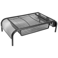 Mount-It Metal Mesh Monitor Stand with Pull Out Drawer picture
