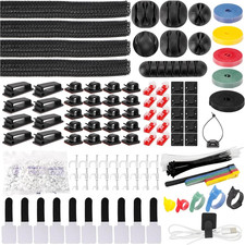 Cable Management Kit, 600 PCS Cord Organizer Set for Desk, TV & PC picture