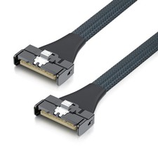MCIO to MCIO PCie 5.0 x8 Cable, SFF-TA-1016 Mini Cool Edge IO Straight MCIO 8I picture