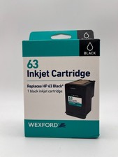 WEXFORD 63 INKJET CARTRIDGE REPLACES HP 63 BLACK INK *10 or 25* ALL SEALED picture