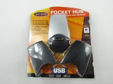 Belkin Pocket Hub USB Connector Up to 4 Devices Portable Built-in Cable New picture