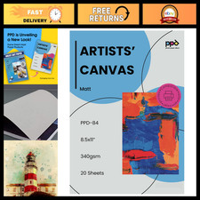 Printable Canvas Paper Sheets - 20 Pack, 8.5x11 Inkjet Fabric for DIY Projects picture