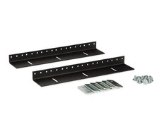 6U Wall Mount Vertical Rail Kit 10-32 Tapped Rack Mount Cabinet Hardware picture
