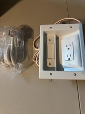 SANUS BSA-IWP1-W1 IN-WALL CABLE CONCEALER RECESSED POWER KIT White Open Box picture