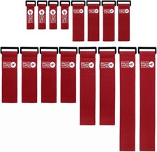 Wrap-It Super-Stretch Storage Straps Assorted 16 Pack Cranberry Red picture