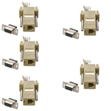 5 Pack DB9 Female RS232 to RJ11 RJ12 6P6C 6 Wires Telephone Modular Adapter picture