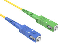 3m SC/UPC to SC/APC Simplex Single Mode Fiber Patch Cable OS2 9/125 Yellow picture