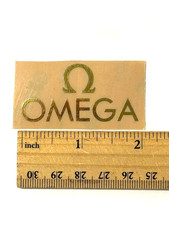 1 Pc Gold Metallic Sticker Label Decal For Omega picture