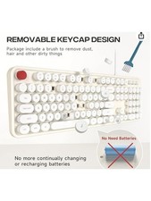 USB Wired Keyboard, white, raised buttons picture