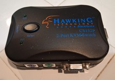 Hawking Technology BlackHawk CS152F 2-Port KVM Switch good condition VGA PS/2 picture