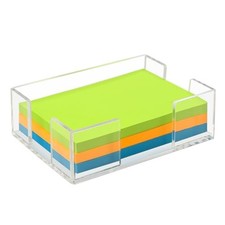 Acrylic Sticky Note Holder, 4x6 Inch Clear Dual Notepad Holder Rectangular picture