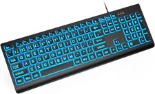 Wired Large Print Backlit Computer Keyboard, K11PRO picture