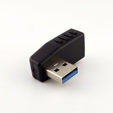Left Angled 90 Degree USB 3.0 A Male To USB A Female Extension Adapter Connector picture