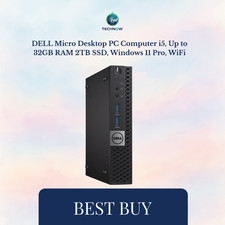 DELL Micro Desktop PC Computer i5, Up to 32GB RAM 2TB SSD, Windows 11 Pro, WiFi picture