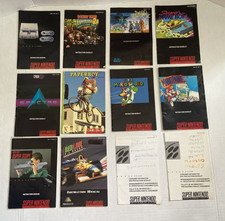 Vintage lot of Super Nintendo Entertainment System Instruction Manuals Booklets picture