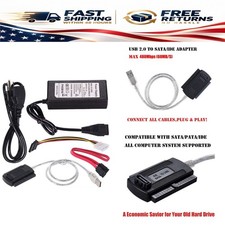 Warmstor SATA/PATA/IDE to USB 2.0 Adapter Cable for 2.5