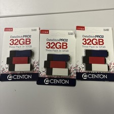 9 Total Drives Centon USB 2.0 Datastick Pro2 Three Pack 32GB Multi color picture