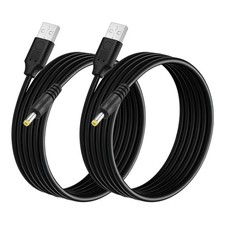2Pcs USB to DC Power Cable 4x1.7mm, 5V 3A for LED Lights, 1.5 M/5Ft, Black picture