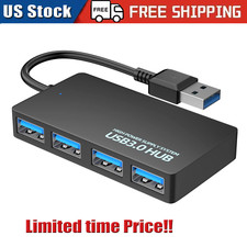 USB 3.0 4 Port Hub Splitter For PC Mac MacBook Notebook Laptop Desktop Portable picture