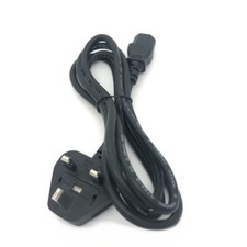UK 6FT COMPUTER POWER SUPPLY CORD CABLE WIRE FOR HP DELL ACER DESKTOP PC SYSTEM picture