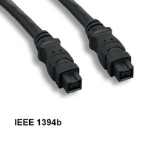 6 Feet IIEEE-1394b 9 Pin Cable Male Firewire 25AWG 800 Mbps for PC MAC SUN iLink picture