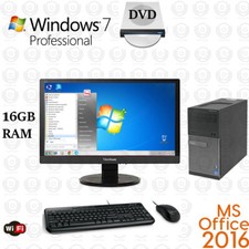Fast Dell Desktop Computer PC Core i3 SSD 1TB 16GB 23