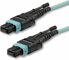 1M (3Ft) MTP(F)/PC OM3 Multimode Fiber Optic Cable, 50/125, 40G, Low Insertion L picture