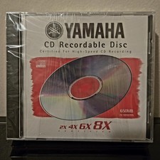 LOT OF 3 BRAND NEW SEALED Yamaha CD Recordable Disc 650MB 74Mins 2x 4x 6x 8x  picture