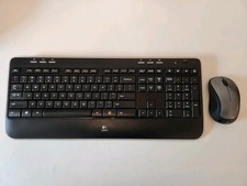 Logitech K520 Wireless Keyboard & Mouse Bundle USB Receiver Multimedia Keys picture