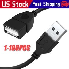 High-Speed USB-USB Extension Cable USB 2.0 Adapter Extender Cord Male/Female LOT picture