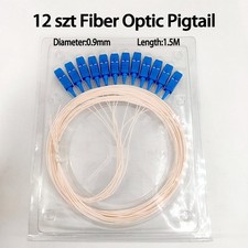 12x SC/UPC Fiber Optic Pigtail Single Mode 1.5M 0.9mm Indoor FTTH Cable picture