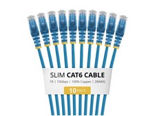 StarTech-New-N6PAT1BLS10PK _ STARTECH 10-PACK OF SLIM CAT6 CABLES IS I picture