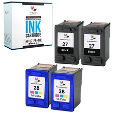 4-Pack Compatible CMYi HP 27 28 Printer Cartridges Combo Pack for PSC 1311 1312 picture