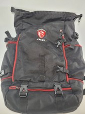 MSI Gaming Series Laptop Backpack Rucksack Bag Fits Up to 17.3 Inch Black Red picture