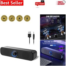 High-Quality USB Computer Speakers with Built-in Microphone & Sound Control picture