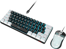60% Gaming Keyboard and Mouse Combo, Ultra-Compact 61-Key RGB Backlit Mini Keybo picture