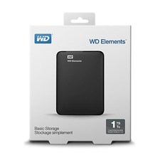 Western Digital 1TB Elements Portable USB 3.0 Hard Drive Storage WDBUZG0010BBK picture