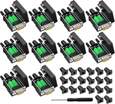 10 Pcs DB9 Male Breakout Connector RS232 Serial Adapter with Screw Terminals picture