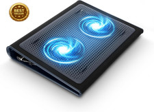 17 Inch Dual Fan Lap Chill Mat - Soft Neoprene Laptop Cooling Pad for Heat Prote picture