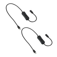 1.64ft USB Extension Cable with Switch Type C Adapter Data Power Cord 2pcs picture