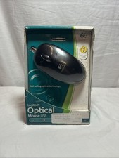 Logitech 931369-0403 3 Buttons, Scroll Wheel, USB Optical Mouse In Black Color picture