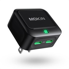 Mokin USB C Charger Block 40W, Dual Port Type C Fast Charging Block GaN+ PD... picture