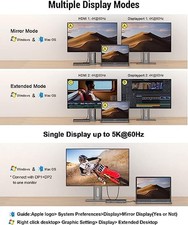 USB 3.0 Docking Station, IVIIN Universal USB Docking Station Dual Monitor 4K - picture
