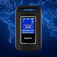SignalHive SH_M4 4G LTE Unlocked eSIM Wi-Fi Hotspot, Pocket Size, Black picture