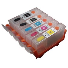 5 empty REFILLABLE INK CARTRIDGES for Canon PIXMA MG8250 MX715 MX882 MX885 MX892 picture